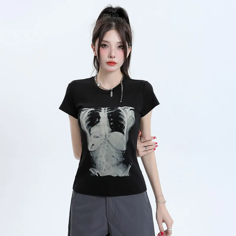 YINLEI T Shirts Women's Black-2