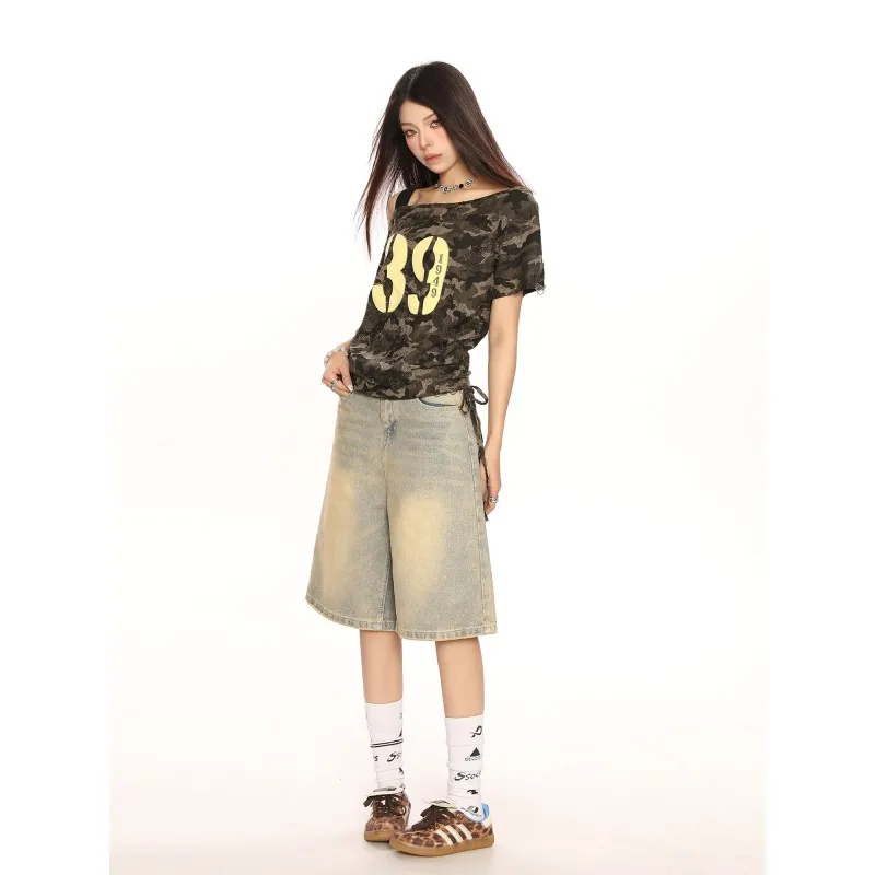 YINLEI T Shirts Women's Camouflage-3