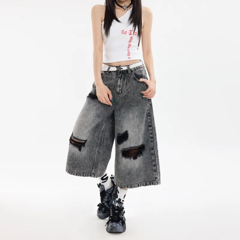 YINLEI Denim Shorts Women's-4