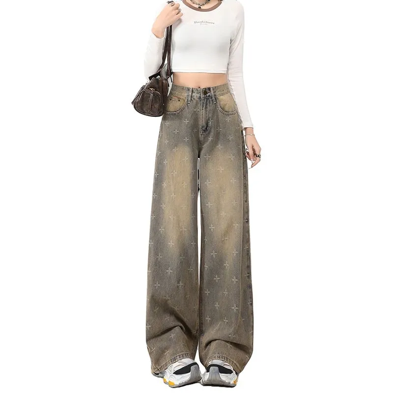YINLEI Jeans Women's Nostalgic Blue-2