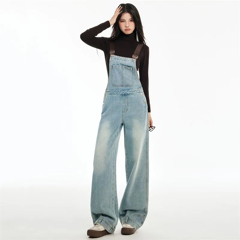 YINLEI Overalls Women's Light Blue-3