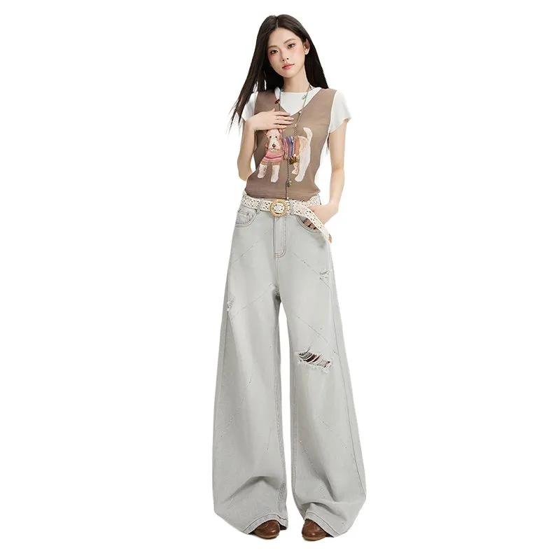 YINLEI Jeans Women's Premium Gray-2
