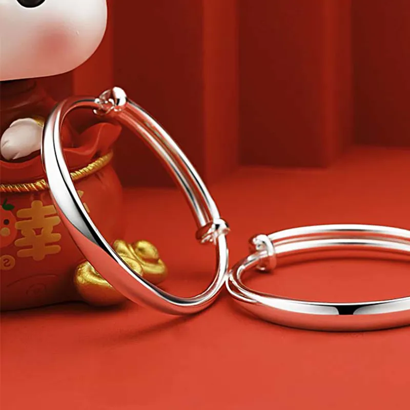 Yuanyanghuangjin 999 Fine Silver Sterling Silver Bracelets Kids'-4