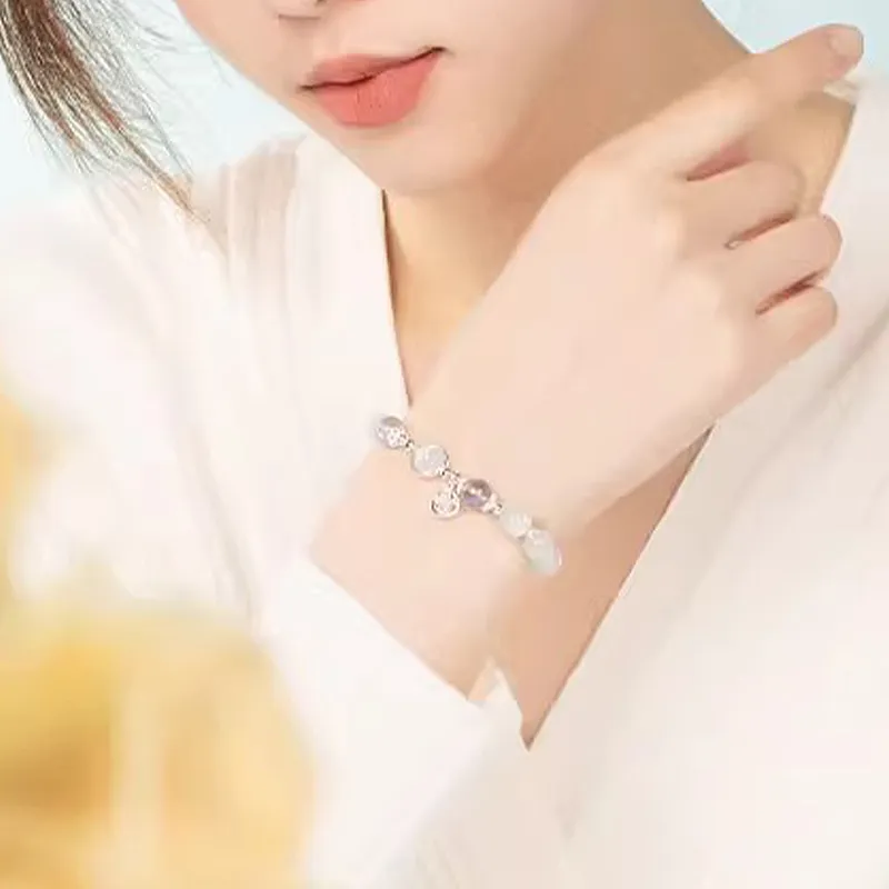 Yuanyanghuangjin Glass Cat Eye Bracelets Women's-4