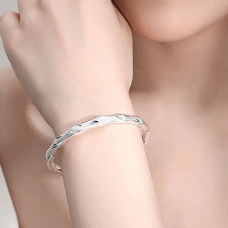 Yuanyanghuangjin Sterling Silver Bangles Women's-4