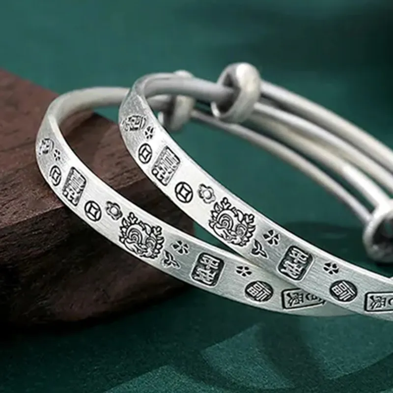 Yuanyanghuangjin S 999 Fine Silver Sterling Silver Bracelets Kids'-4