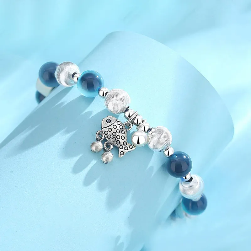 Yuanyanghuangjin Glass Cat Eye Bracelets Women's-3