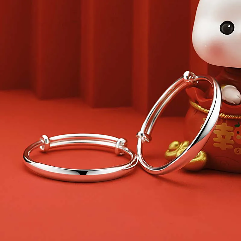 Yuanyanghuangjin 999 Fine Silver Sterling Silver Bracelets Kids'-2