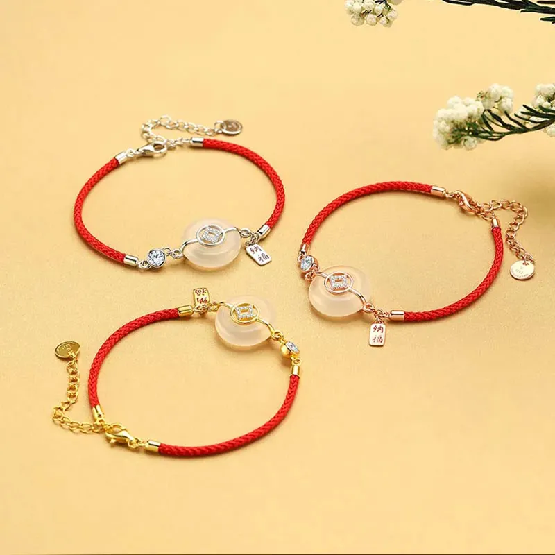 Yuanyanghuangjin Chalcedony Bracelets Women's-2