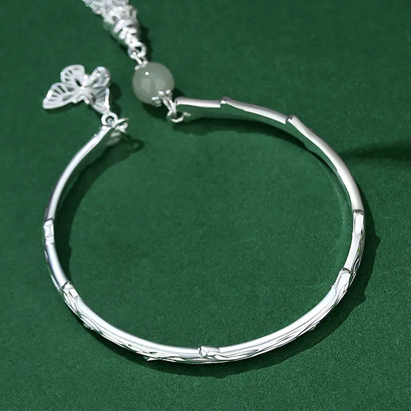 Yuanyanghuangjin 999 Fine Silver Sterling Silver Bracelets Women's-3