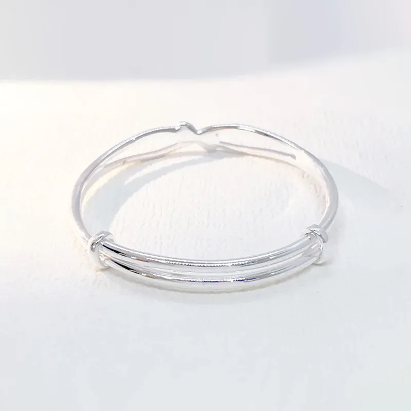 Yuanyanghuangjin 999 Fine Silver Bangles Women's-2
