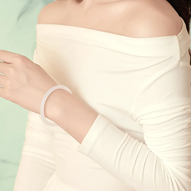 Yuanyanghuangjin Chalcedony Bangles Women's-4