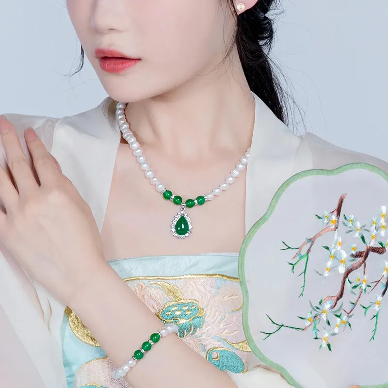 Yuanyanghuangjin Freshwater Pearl Necklaces Women's-2