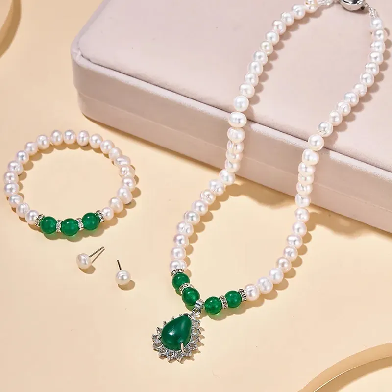 Yuanyanghuangjin Freshwater Pearl Necklaces Women's-5
