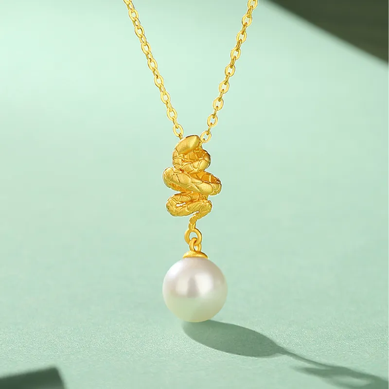 Yuanyanghuangjin Freshwater Pearl Necklaces Women's-3