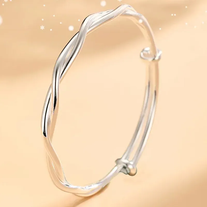 Yuanyanghuangjin 999 Fine Silver Sterling Silver Bracelets Women's-2