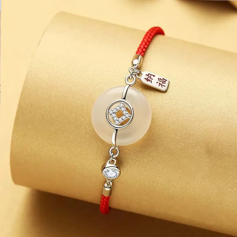 Yuanyanghuangjin Chalcedony Bracelets Women's-4