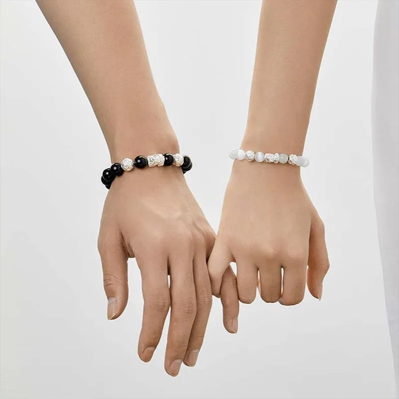 Yuanyanghuangjin Obsidian Bracelets Unisex-10