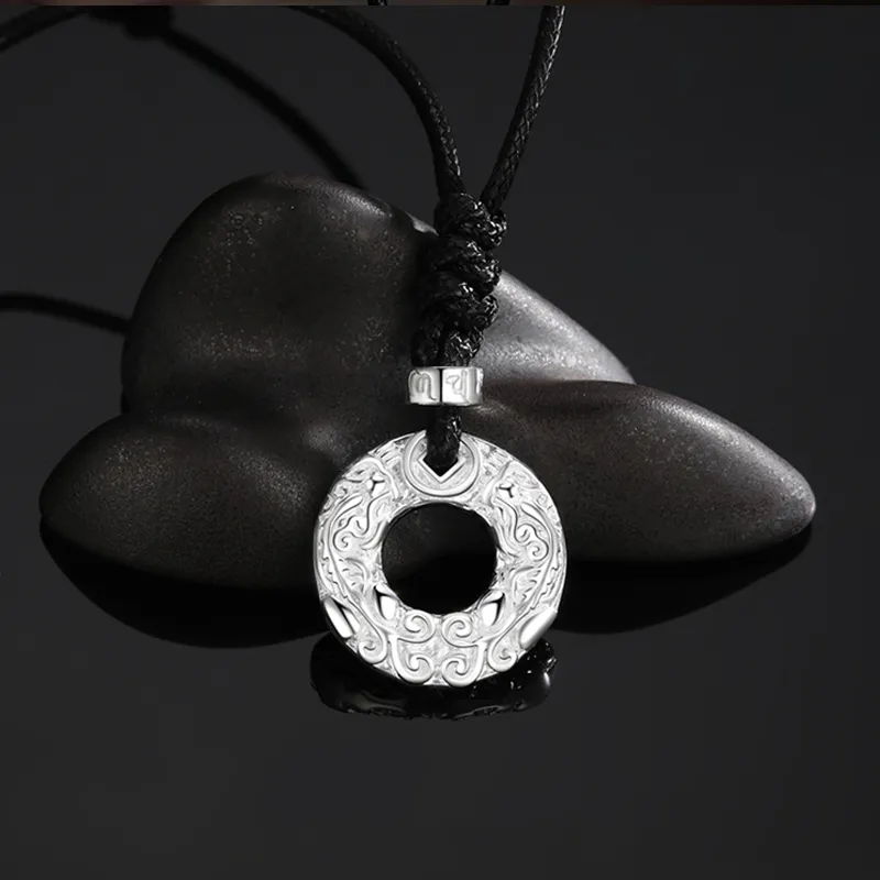 Yuanyanghuangjin 999 Fine Silver Necklaces Men's-3