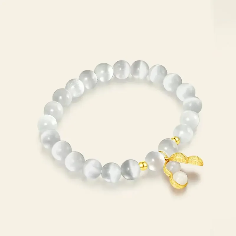 Yuanyanghuangjin Glass Cat Eye Bracelets Women's-4
