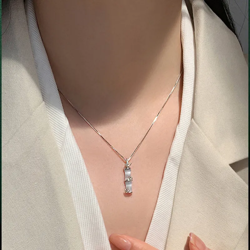 Yuanyanghuangjin Glass Cat Eye Necklaces Women's-1