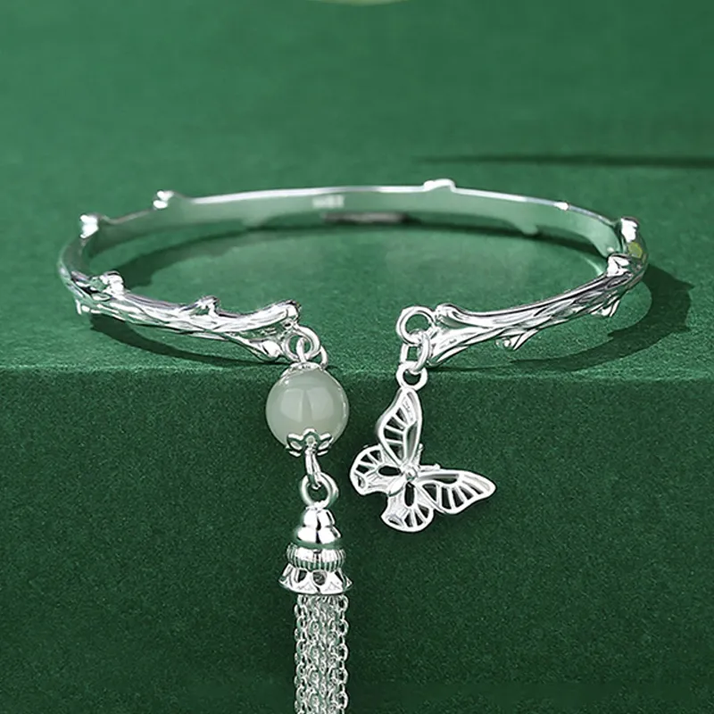 Yuanyanghuangjin 999 Fine Silver Sterling Silver Bracelets Women's-1