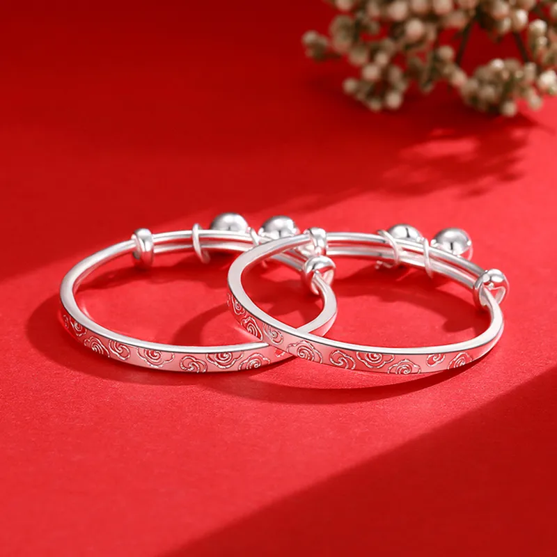Yuanyanghuangjin 999 Fine Silver Bangles Kids'-1