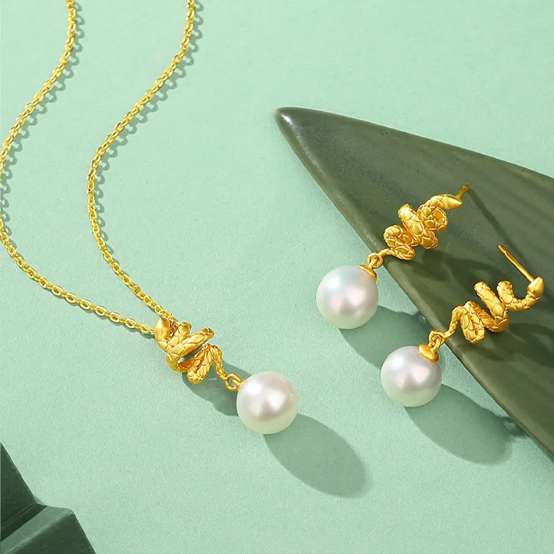 Yuanyanghuangjin Freshwater Pearl Necklaces Women's-2