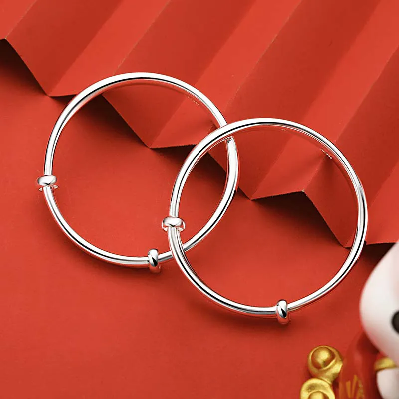 Yuanyanghuangjin 999 Fine Silver Sterling Silver Bracelets Kids'-3