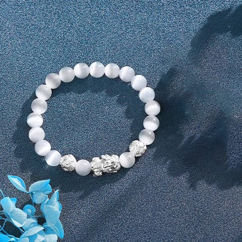 Yuanyanghuangjin Obsidian Bracelets Unisex-13