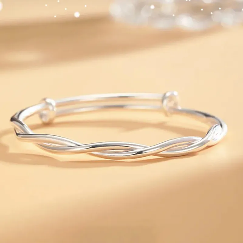 Yuanyanghuangjin 999 Fine Silver Sterling Silver Bracelets Women's-1