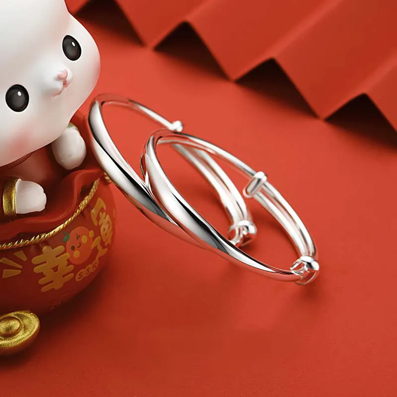Yuanyanghuangjin 999 Fine Silver Sterling Silver Bracelets Kids'-1