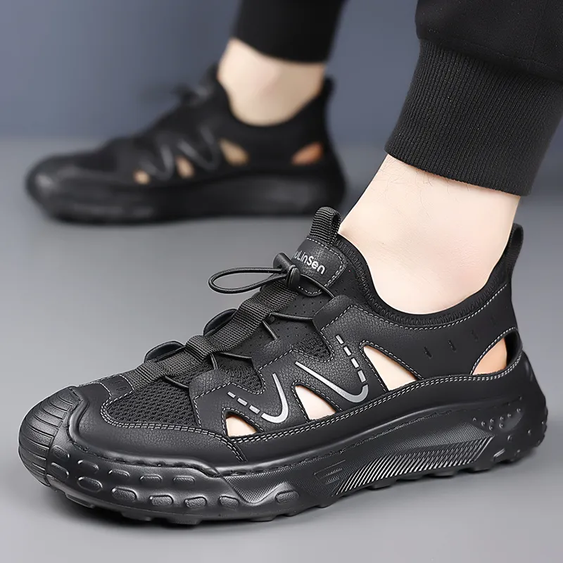 Mulinsen Slip Resistant Cushioning Lightweight River Trekking Shoes Men's-5