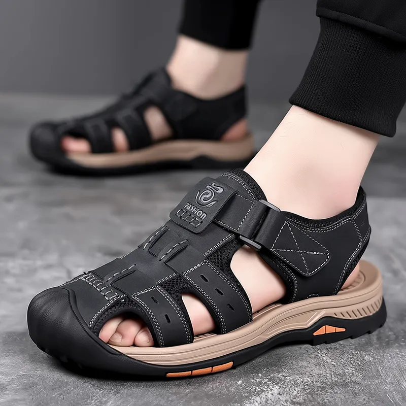 Mulinsen Slip Resistant, Breathable, Anti Collision, Lightweight River Trekking Shoes Men's-1