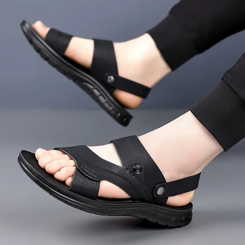Mulinsen Beach Sandals Men Black-8