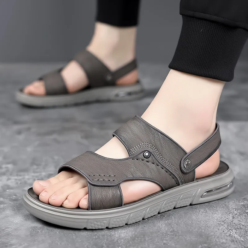 Mulinsen Beach Sandals Men Gray/Black-4