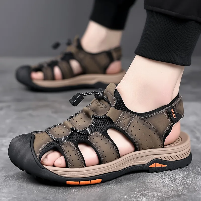 Mulinsen River Trekking Shoes Men Black/Khaki-13