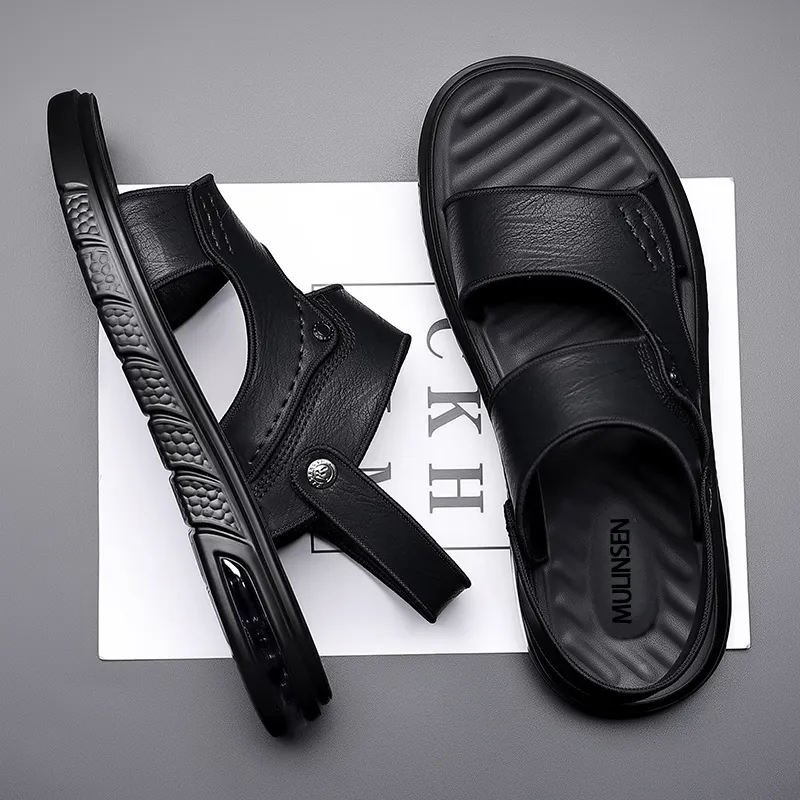Mulinsen Beach Sandals Men Gray/Black-7