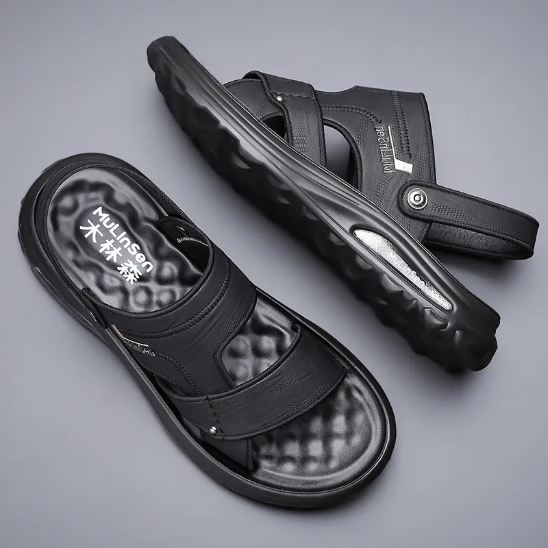Mulinsen Beach Sandals Men Gray/Black/Brown-8