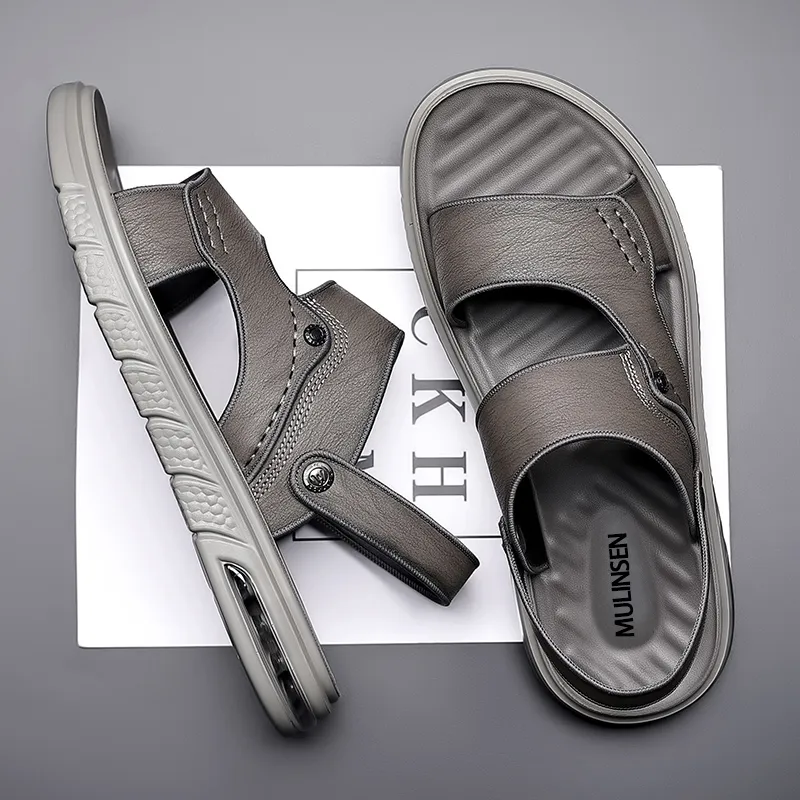 Mulinsen Beach Sandals Men Gray/Black-2