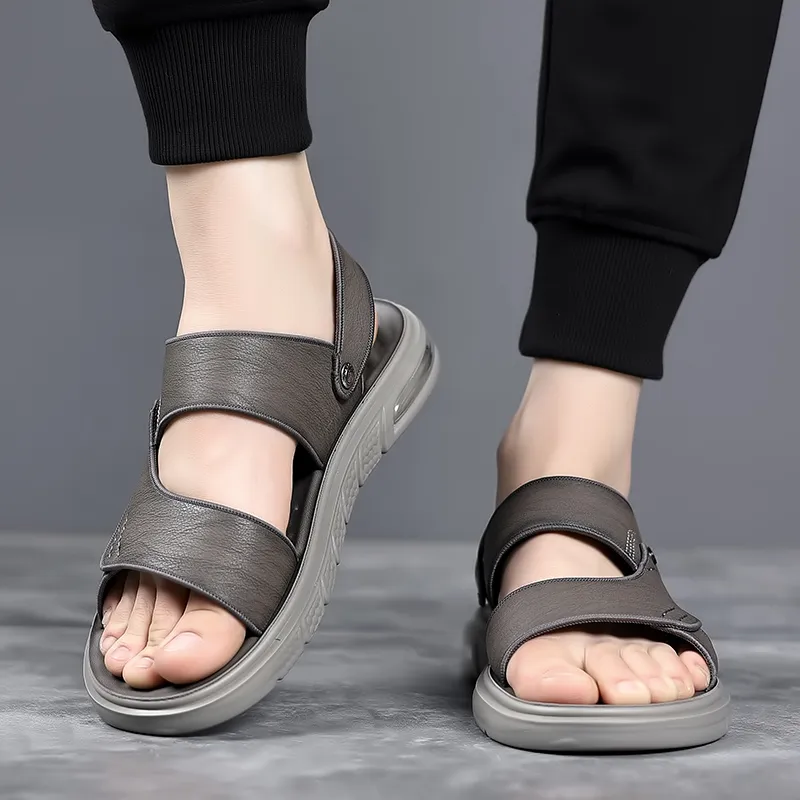 Mulinsen Beach Sandals Men Gray/Black-3