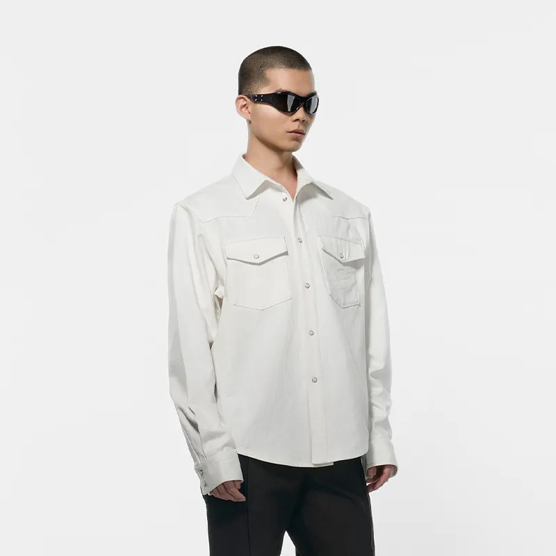 OVERCOOL Shirt Men's Ink Black | Ecru-2