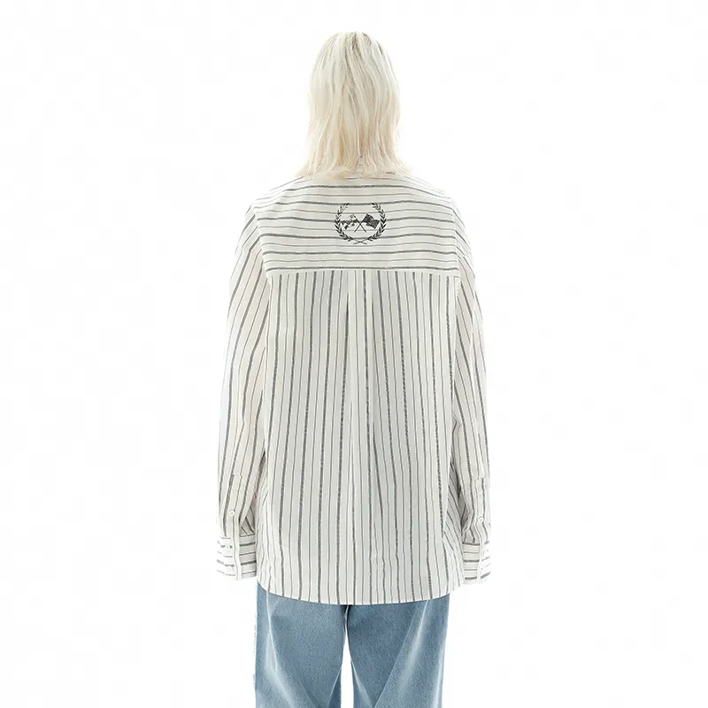 OVERCOOL Shirt Unisex Black White Stripes-1
