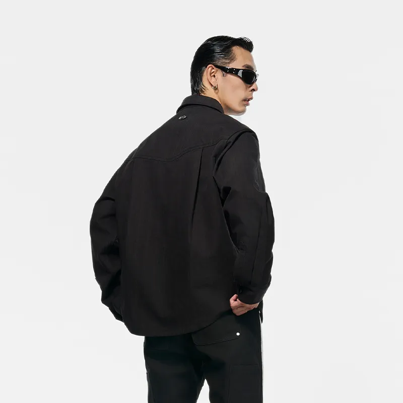OVERCOOL Shirt Men's Ink Black | Ecru-6