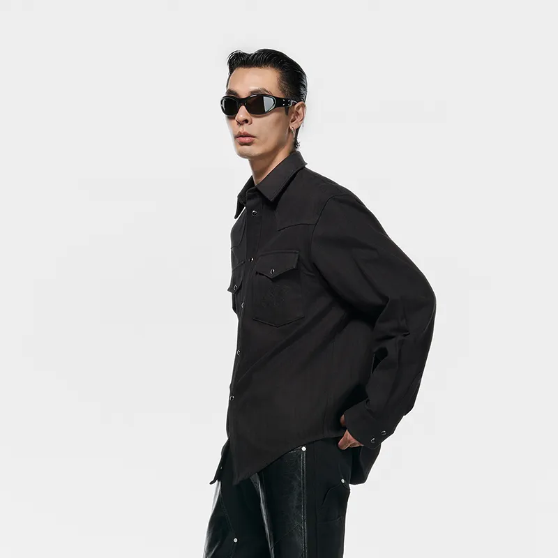 OVERCOOL Shirt Men's Ink Black | Ecru-7
