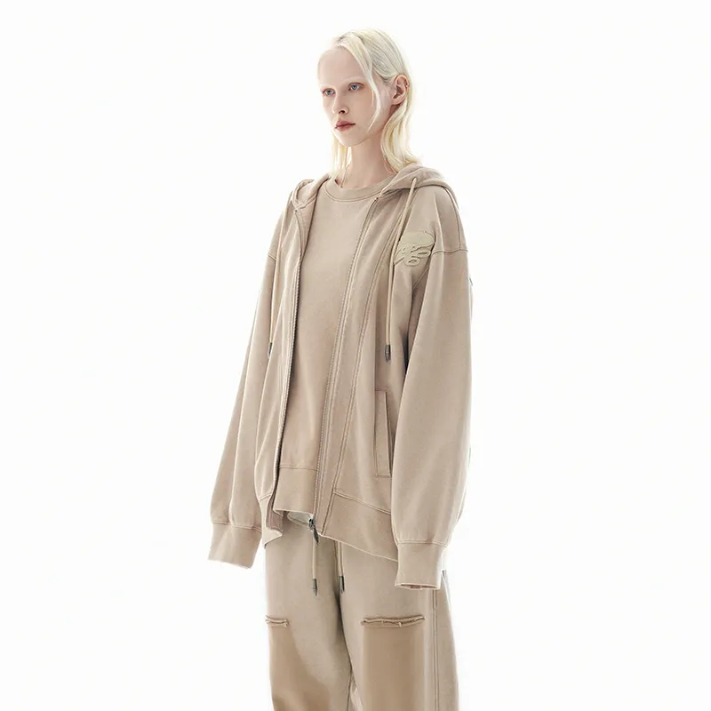 OVERCOOL FW24 Sweatshirt Unisex Light Wood Color-0