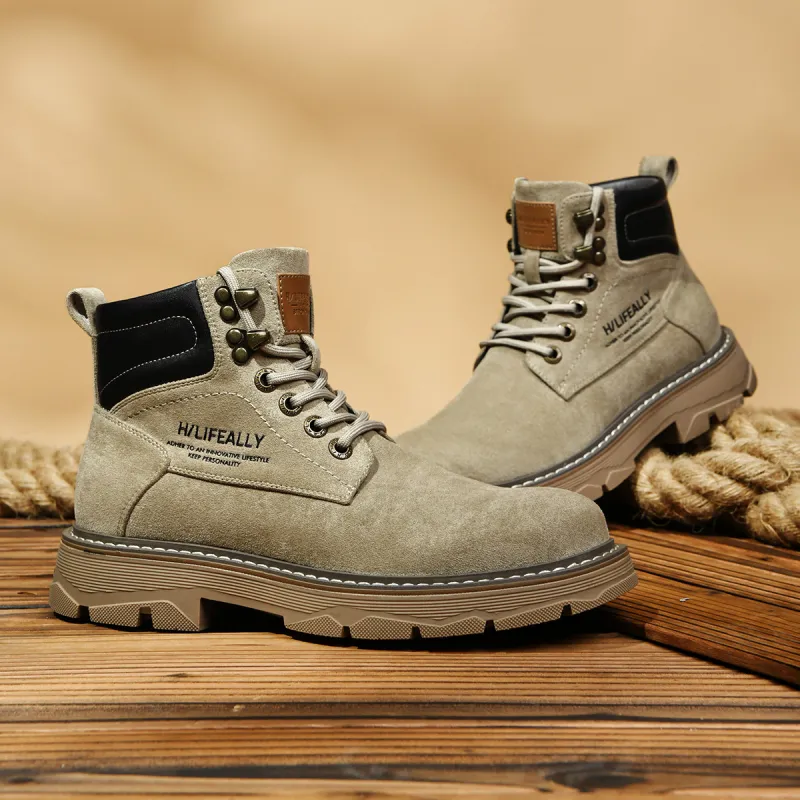 HLA Wear-Resistant Short Outdoor Boots 3.5cm Men's-43