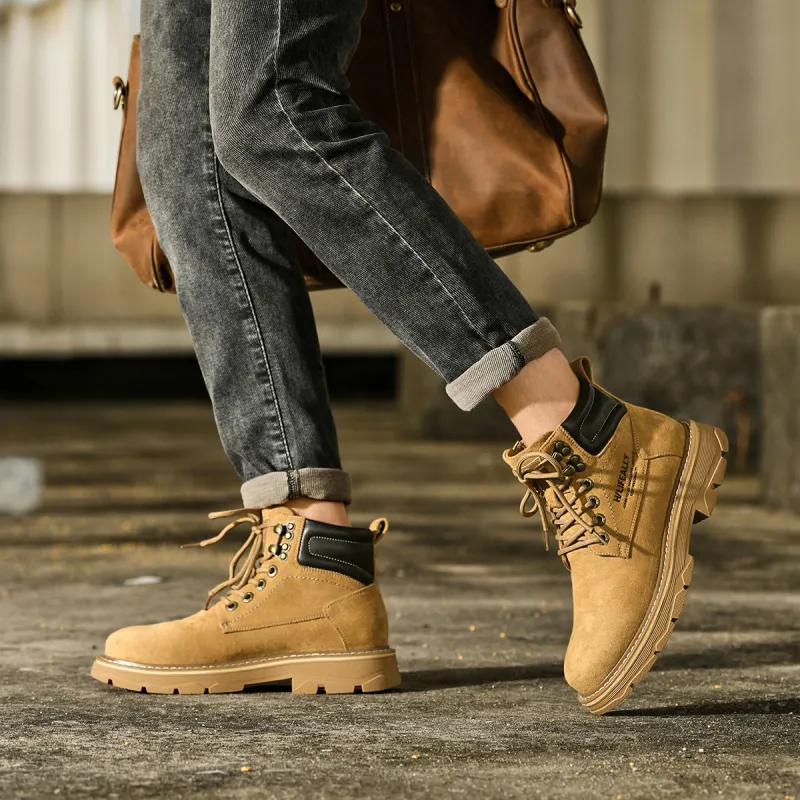 HLA Wear-Resistant Short Outdoor Boots 3.5cm Men's-39