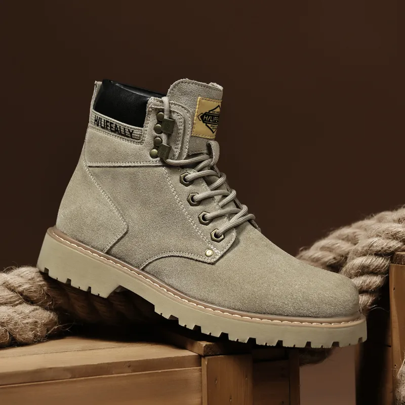 HLA Wear-Resistant Short Outdoor Boots 3.5cm Men's-35