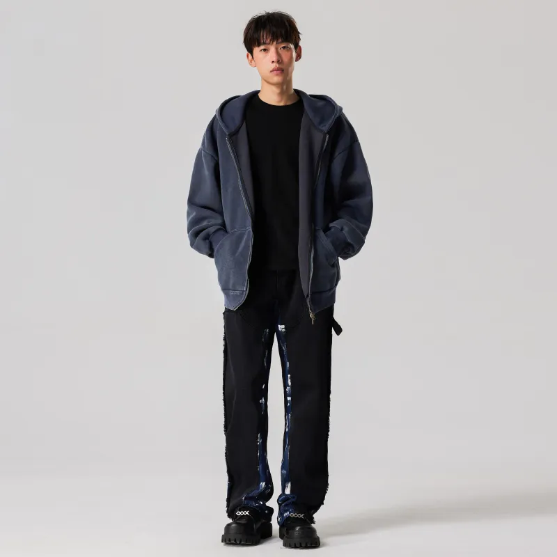 XINYINSU FW24 Jeans Unisex Black-5